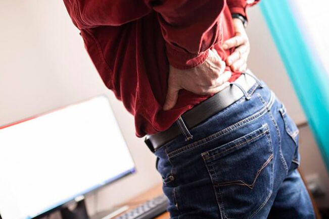 bolest zad způsobená osteochondrózou