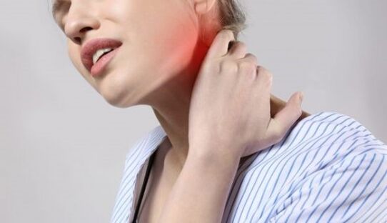Bolest v krku v důsledku osteochondrózy
